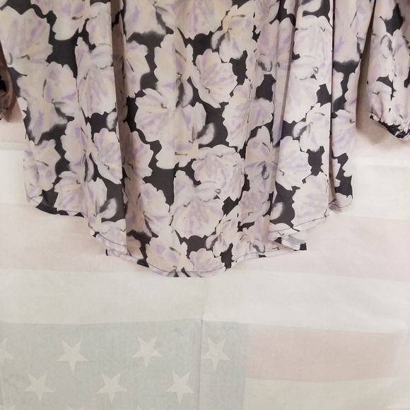 APT 9 Sz 2X Gray Lavender Blouse - Picture 6 of 7